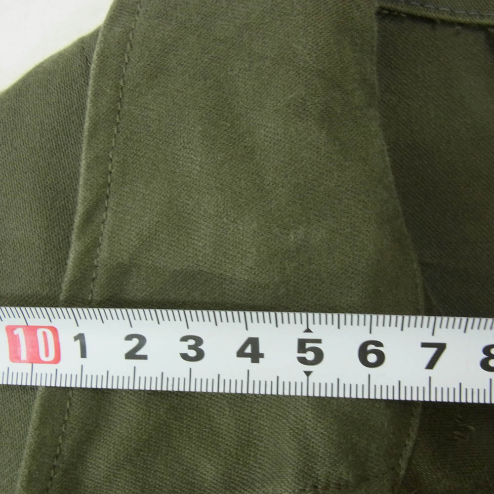 ヴィンテージ 60s MILITARY WAREIN M64 SATIN300 フランス軍 ユーロミリタリー 比翼 フィールドジャケット カーキ系 L【中古】