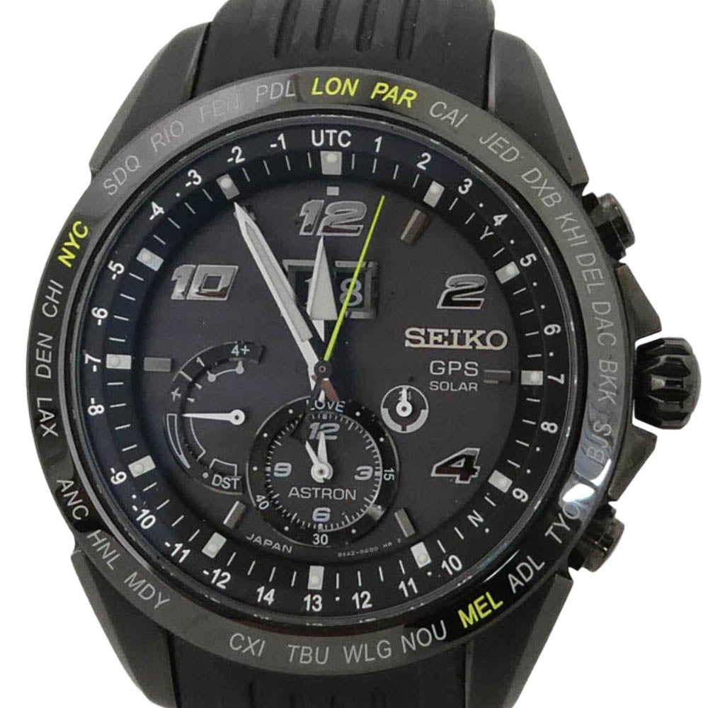 SEIKO セイコー 8X42-0AD0-3 SBXB143 Astron GPS Solar アストロン ジョコビッチ モデル ソーラー 腕時計 ウォッチ ブラック系【中古】
