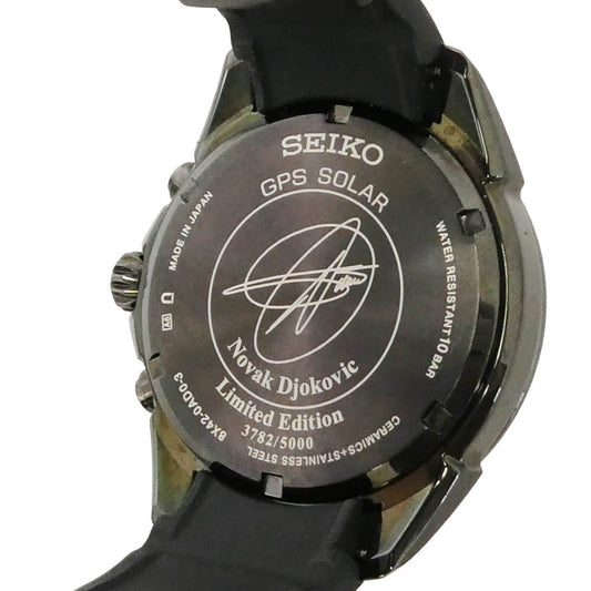 SEIKO セイコー 8X42-0AD0-3 SBXB143 Astron GPS Solar アストロン ジョコビッチ モデル ソーラー 腕時計 ウォッチ ブラック系【中古】