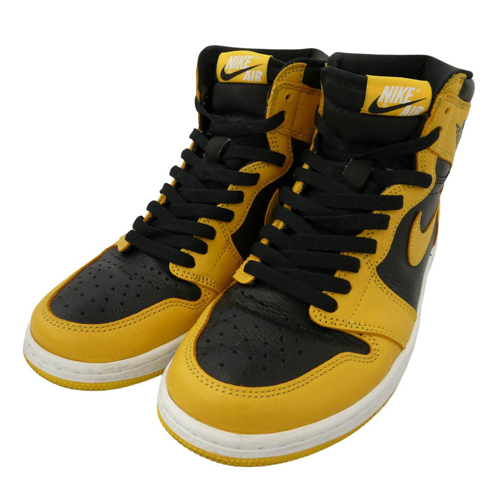 NIKE ナイキ 555088-701 Air Jordan 1 High OG AJ1 エアジョーダン ハイカット スニーカー イエロー系 ブラック系 27.0cm【中古】