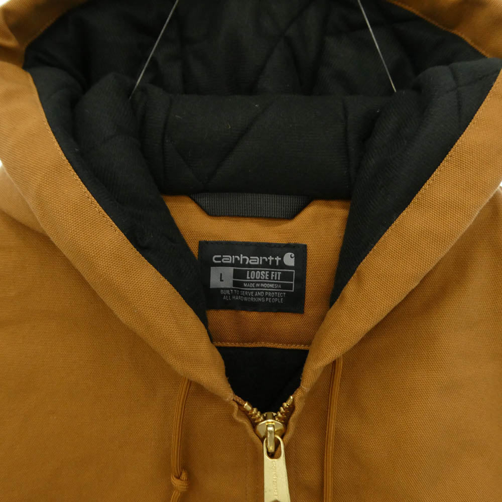 Carhartt カーハート OJ0140-M Loose Fit DUCK INSULATED FLANNEL-LINED ACTIVE JACKET ルーズフィット ダック アクティブジャケット ブラウン系 L【中古】