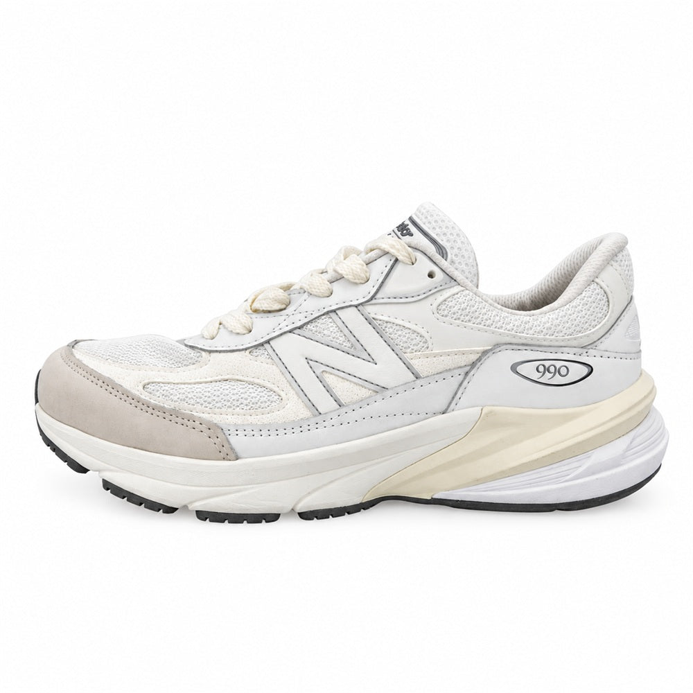 NEW BALANCE ニューバランス U990GB6 Made in USA 990 V6 メッシュ レザー ローカット スニーカー ホワイト系 オフホワイト系 27cm【中古】