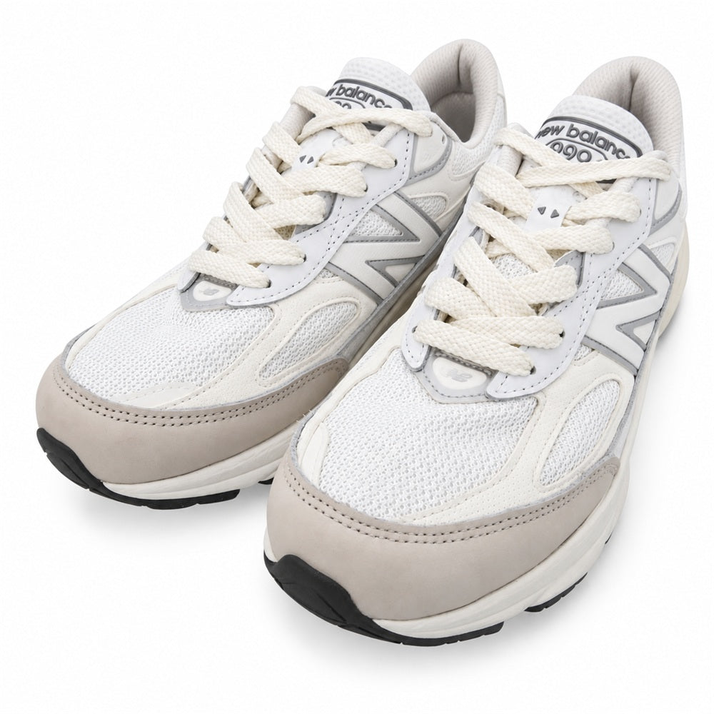 NEW BALANCE ニューバランス U990GB6 Made in USA 990 V6 メッシュ レザー ローカット スニーカー ホワイト系 オフホワイト系 27cm【中古】