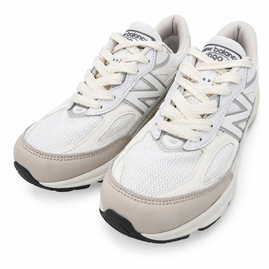 NEW BALANCE ニューバランス U990GB6 Made in USA 990 V6 メッシュ レザー ローカット スニーカー ホワイト系 オフホワイト系 27cm【中古】