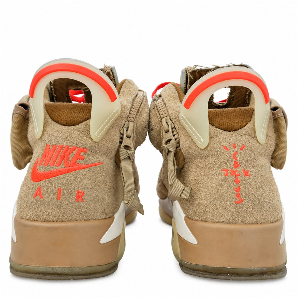 NIKE ナイキ DH0690-200 x Travis Scott トラヴィススコット Air Jordan 6 AJ6 エアジョーダン スエード ハイカット スニーカー ベージュ系 27.5cm【中古】