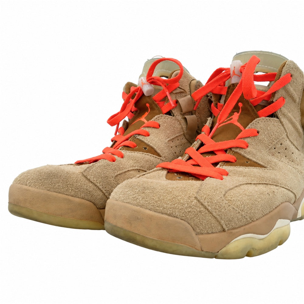 NIKE ナイキ DH0690-200 x Travis Scott トラヴィススコット Air Jordan 6 AJ6 エアジョーダン スエード ハイカット スニーカー ベージュ系 27.5cm【中古】