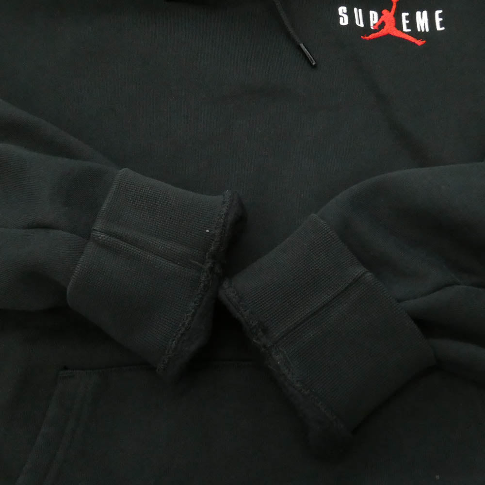 Supreme シュプリーム NIKE AIR JORDAN ナイキ ジョーダン 24AW HF0836-010 × NIKE Jordan ナイキ ジョーダン Hooded Sweatshirt フーデッド スウェットシャツ パーカー ブラック系 L【中古】