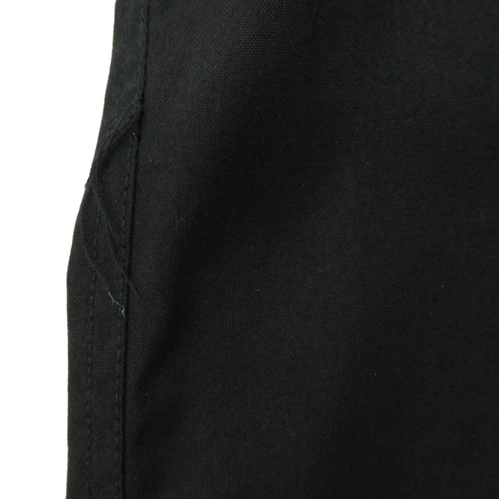 uniform experiment ユニフォームエクスペリメント UE-212014 SLEEVE PANELED DOUBLE POCKET BIG SHIRT ニット切替 ダブルポケット ビッグ 長袖 シャツ ブラック系【中古】
