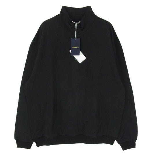 AURALEE オーラリー 25AW A25AP01WU LIGHT WOOL SWEAT HALF ZIP ライトウール ハーフジップ スウェット ブラック系 4【極上美品】【中古】
