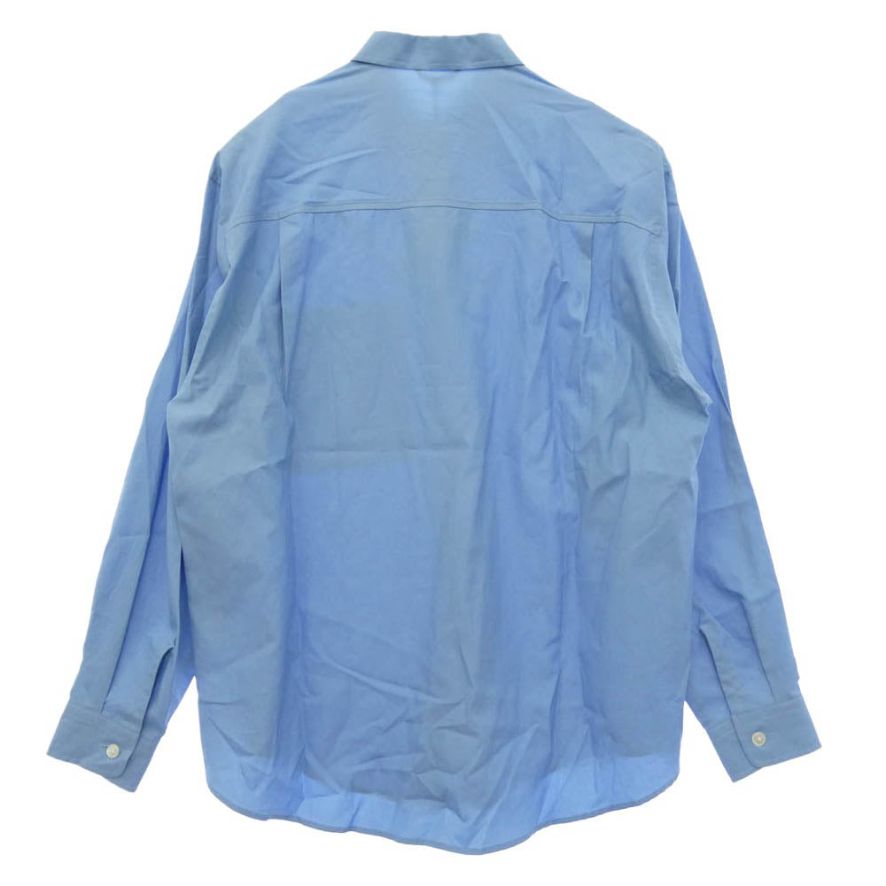 AURALEE オーラリー 25AW A25AS02TN WASHED FINX TWILL BIG SHIRT ウォッシュド フィンクスツイル ビッグ 長袖 シャツ ライトブルー系 3【極上美品】【中古】
