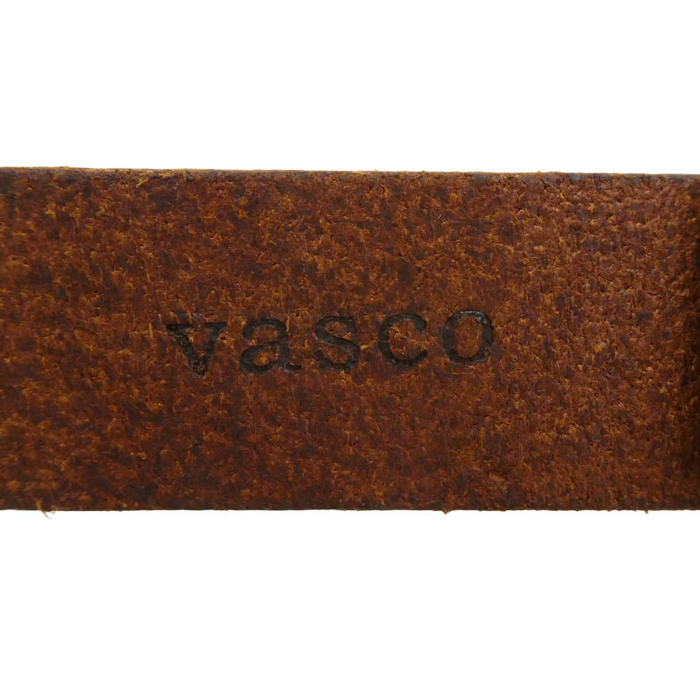 VASCO ヴァスコ ダブルリング レザー ベルト ブラウン系【中古】