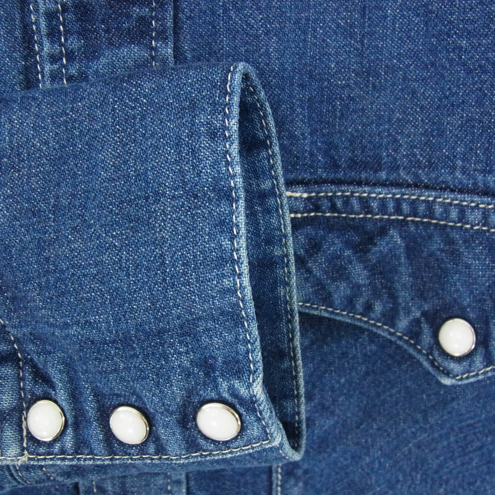 VISVIM ビズビム VS0001637 SOCIAL SCULPTURE SHIRT ソーシャル スカルプチャー デニム ウエスタン 長袖 シャツ インディゴブルー系 M【中古】