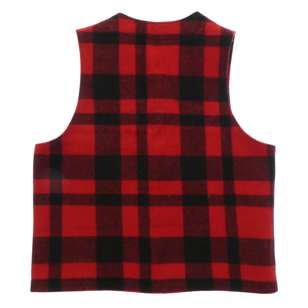FILSON フィルソン MACKINAW WOOL VEST チェック マッキーノ ウール ベスト ブラック系 レッド系【中古】