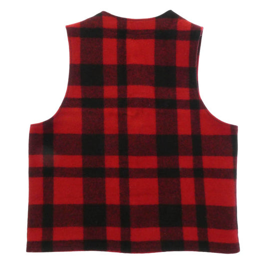 FILSON フィルソン MACKINAW WOOL VEST チェック マッキーノ ウール ベスト ブラック系 レッド系【中古】