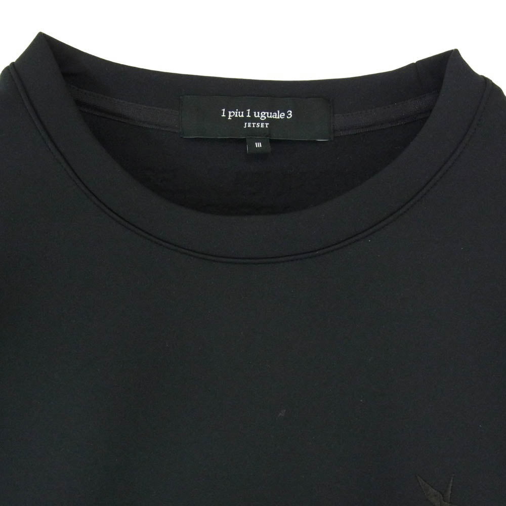 1piu1uguale3 ウノピュウノウグァーレトレ MDT001-PEU004 JET SET GRANVIA EASY L/S TEE ジェットセット グランヴィア 長袖Ｔシャツ ブラック系 3【中古】