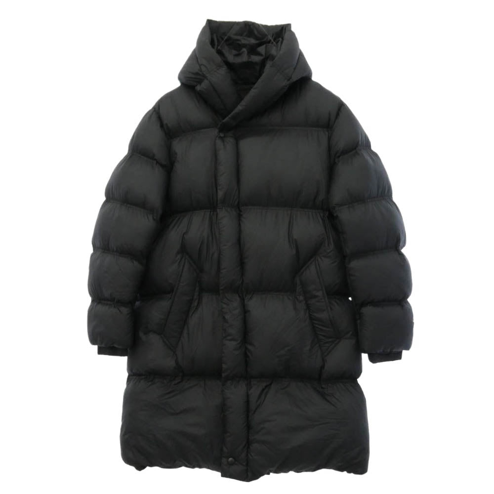 1piu1uguale3 ウノピュウノウグァーレトレ MRC171-NYN062 PADDING WRAP HOODED 中綿パディング フーデッド ラップ コート ブラック系 IV【美品】【中古】