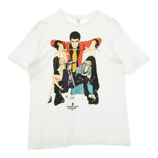 Supreme シュプリーム UNDERCOVER アンダーカバー 23SS x UNDERCOVER Lupin Tee White アンダーカバー ルパン ロゴ プリント Tシャツ 半袖 カットソー ホワイト系 L【中古】