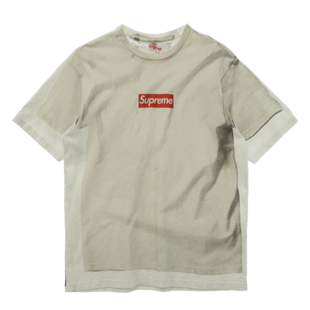Supreme シュプリーム MM6 エムエムシックス 24SS x MM6 Maison Margiela Box Logo Tee メゾンマルジェラ ボックス ロゴ Tシャツ 半袖 カットソー グレー系 L【中古】
