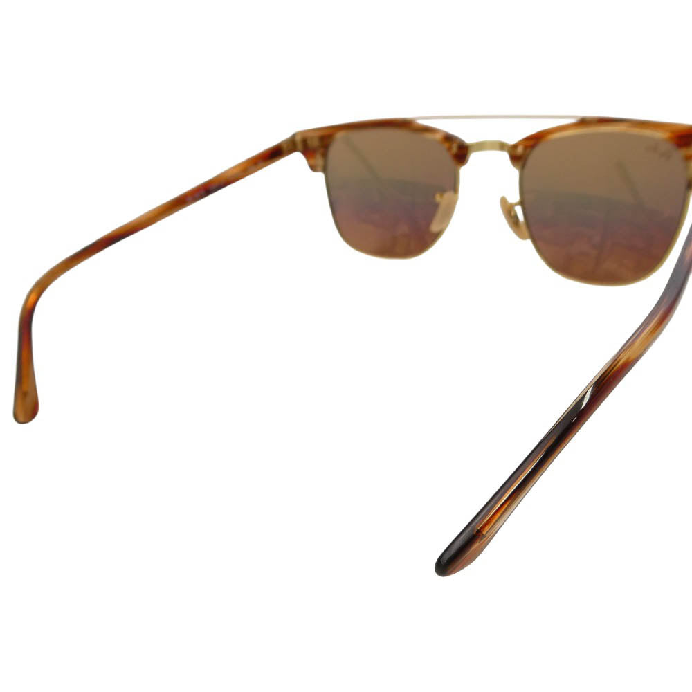 Ray-Ban レイバン RB3816 ダブルブリッジ クラブマスター サングラス アイウェア ブラウン系 ゴールド系 51□21　145【中古】