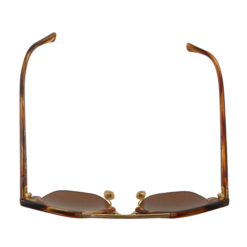 Ray-Ban レイバン RB3816 ダブルブリッジ クラブマスター サングラス アイウェア ブラウン系 ゴールド系 51□21　145【中古】