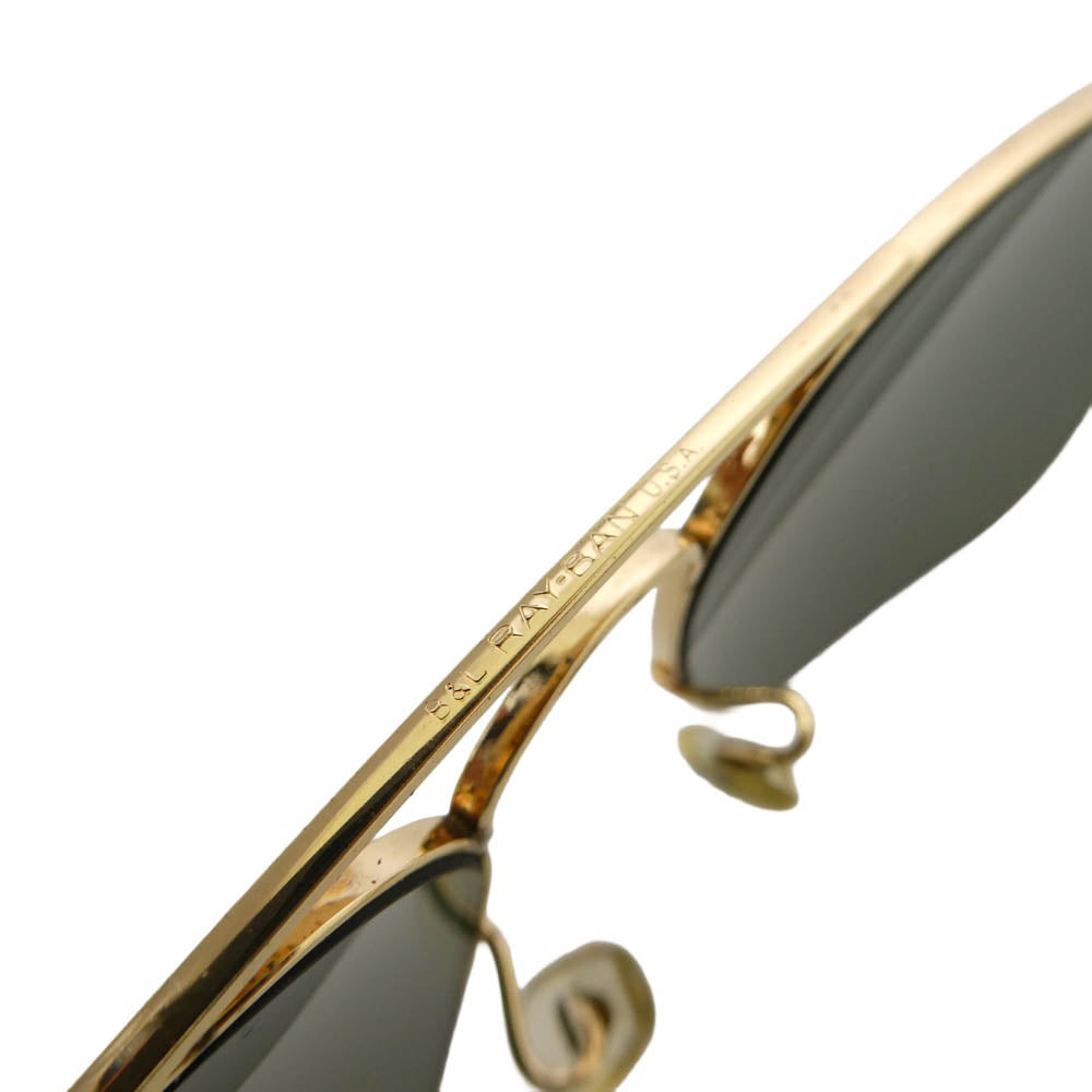 Ray-Ban レイバン B&L USA製 ティアドロップ サングラス ゴールドフレーム ゴールド系 ブラック系 58□16【中古】