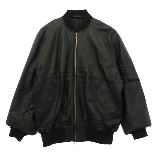ssstein シュタイン 24AW ST.922 Leather Flight Jacket 裏地キルティング シープレザーフライトジャケット ブラック系 S【中古】