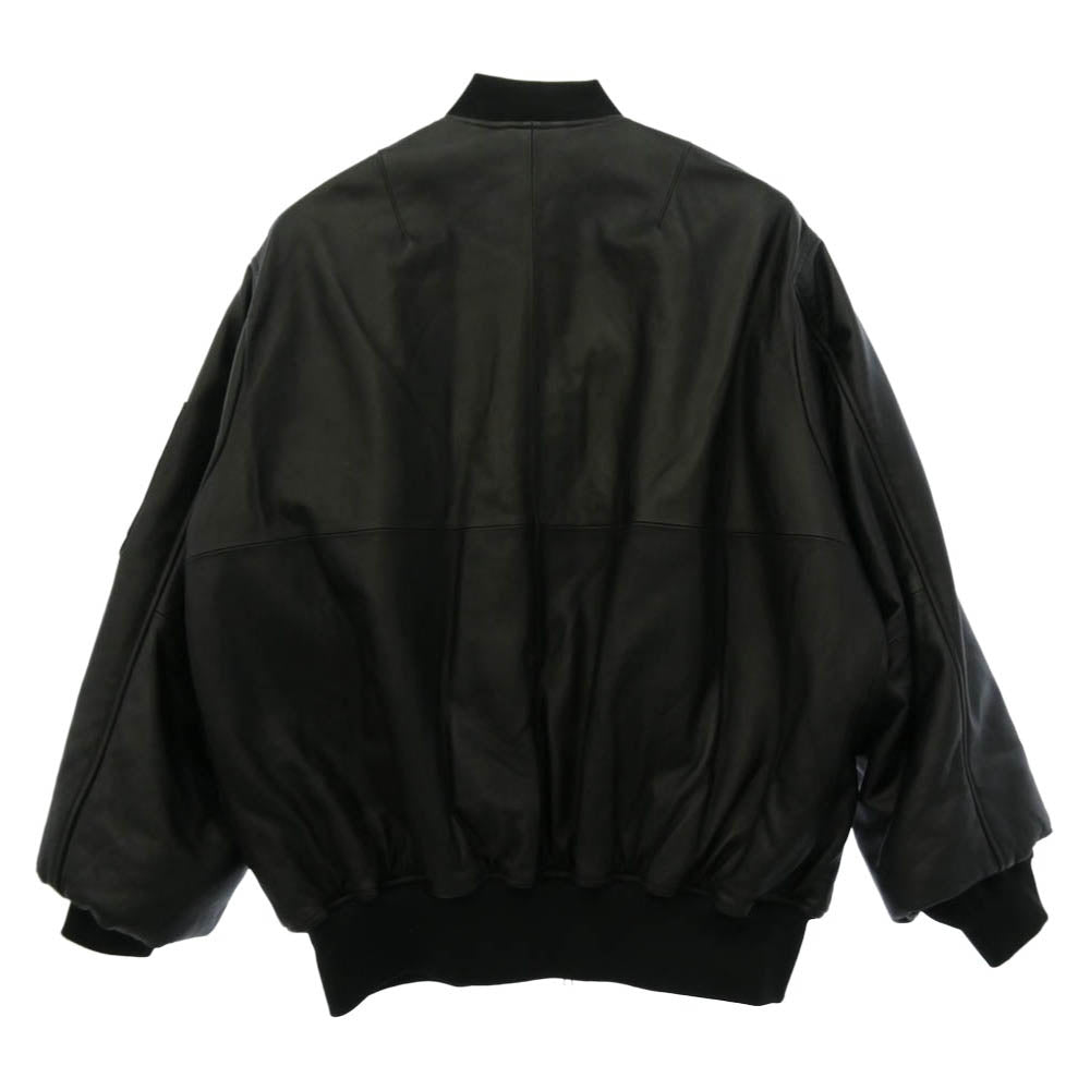 ssstein シュタイン 24AW ST.922 Leather Flight Jacket 裏地キルティング シープレザーフライトジャケット ブラック系 S【中古】