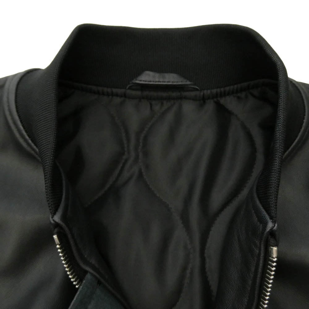 ssstein シュタイン 24AW ST.922 Leather Flight Jacket 裏地キルティング シープレザーフライトジャケット ブラック系 S【中古】