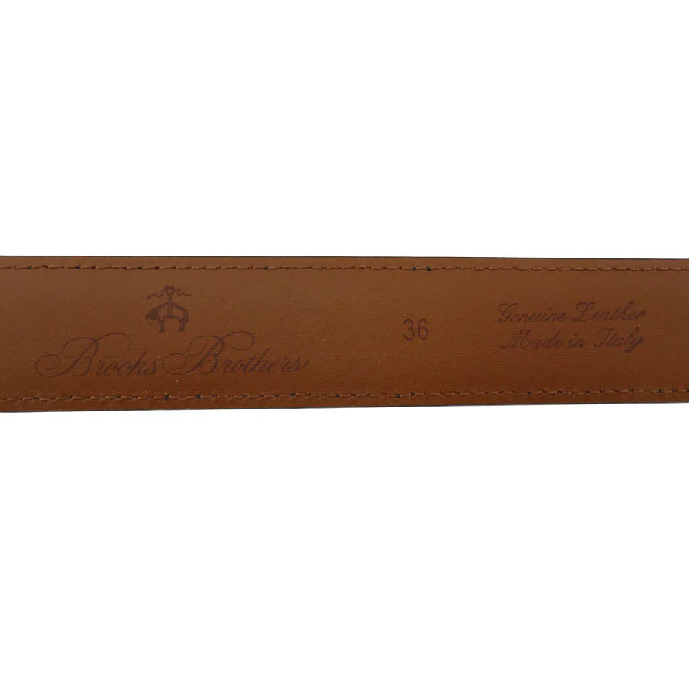 Brooks Brothers ブルックスブラザーズ イタリア製 レザー ベルト ブラック系 ブラック系 ブラウン系 36【中古】