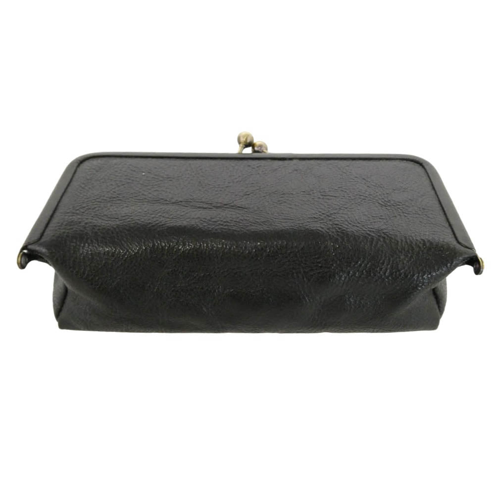 SOMES SADDLE ソメスサドル レザー がま口 小物ケース ブラック系【中古】