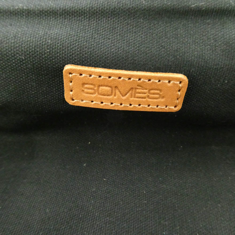 SOMES SADDLE ソメスサドル レザー がま口 小物ケース ブラック系【中古】