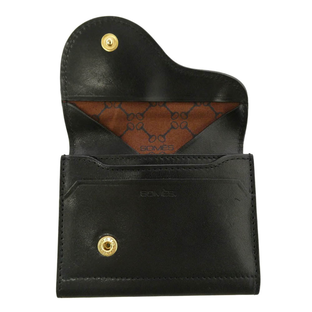 SOMES SADDLE ソメスサドル レザー コンパクト コインケース 小銭 名刺入れ 黒系 ブラック系【中古】