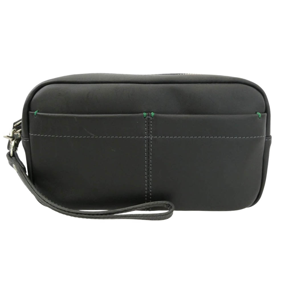 SOMES SADDLE ソメスサドル レザー セカンド バッグ ブラック系【極上美品】【中古】