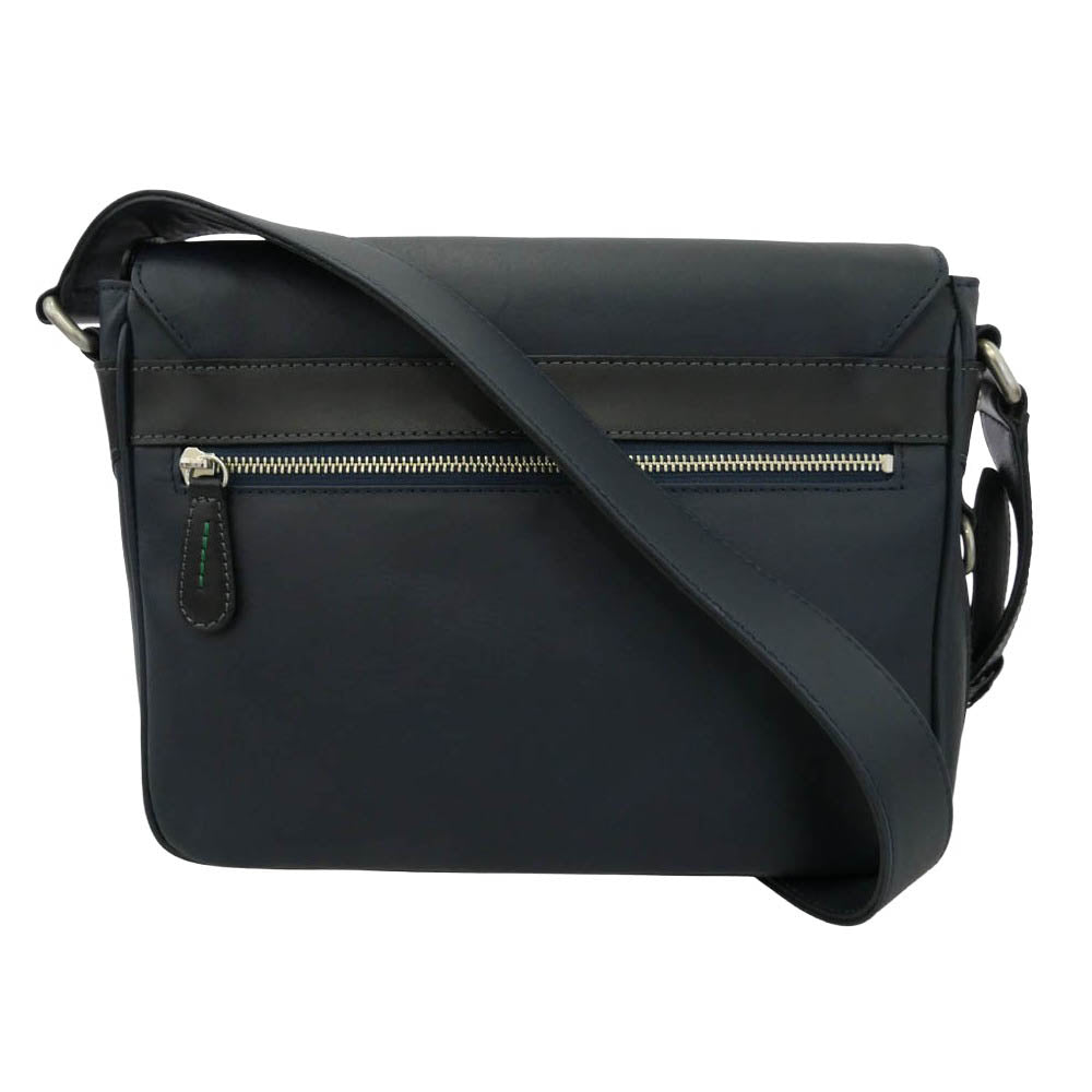 SOMES SADDLE ソメスサドル ショルダーバッグ レザー ネイビー系【極上美品】【中古】