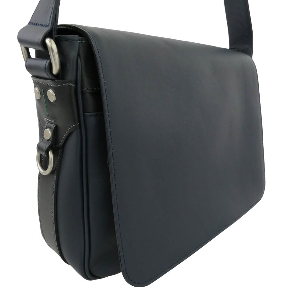 SOMES SADDLE ソメスサドル ショルダーバッグ レザー ネイビー系【極上美品】【中古】