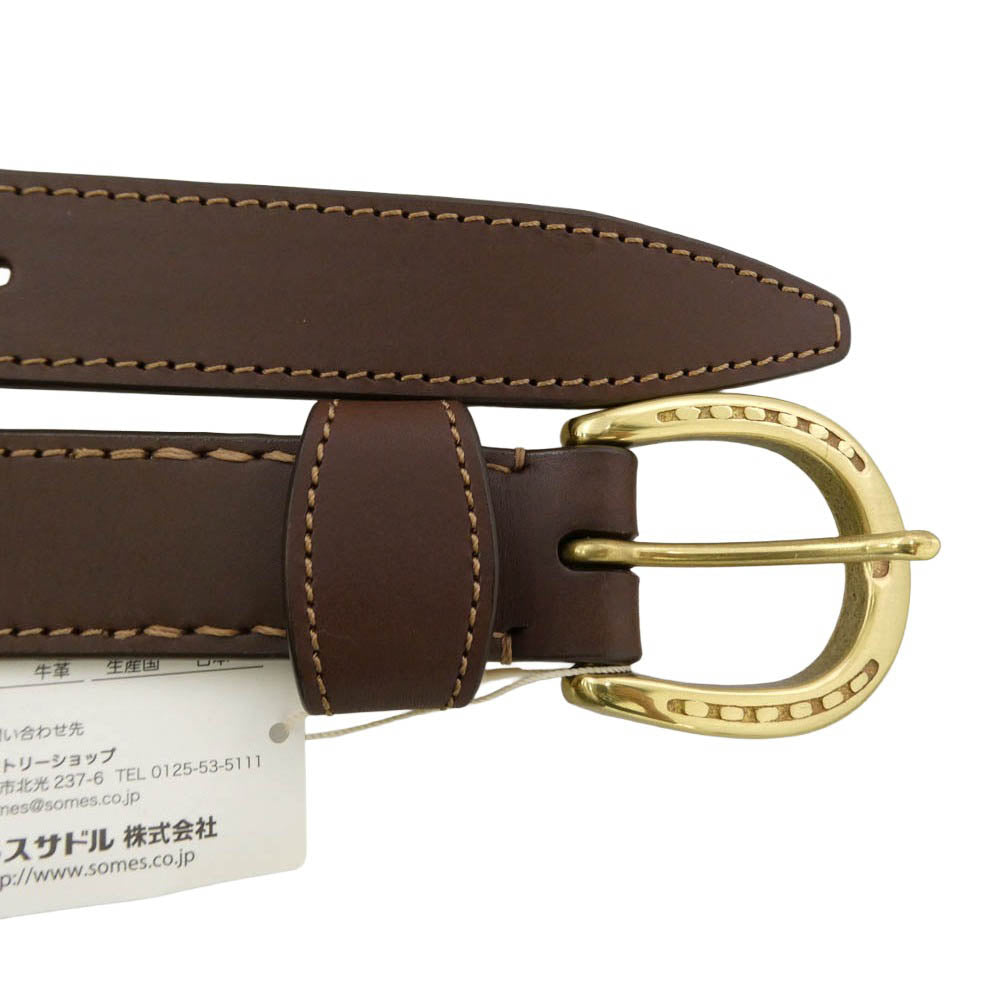 SOMES SADDLE ソメスサドル ホースマン レザー 馬蹄ベルト ブラウン系 36/91【極上美品】【中古】