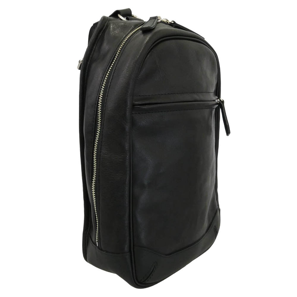 SOMES SADDLE ソメスサドル トロット ワンショルダー バッグ レザー ブラック系【美品】【中古】