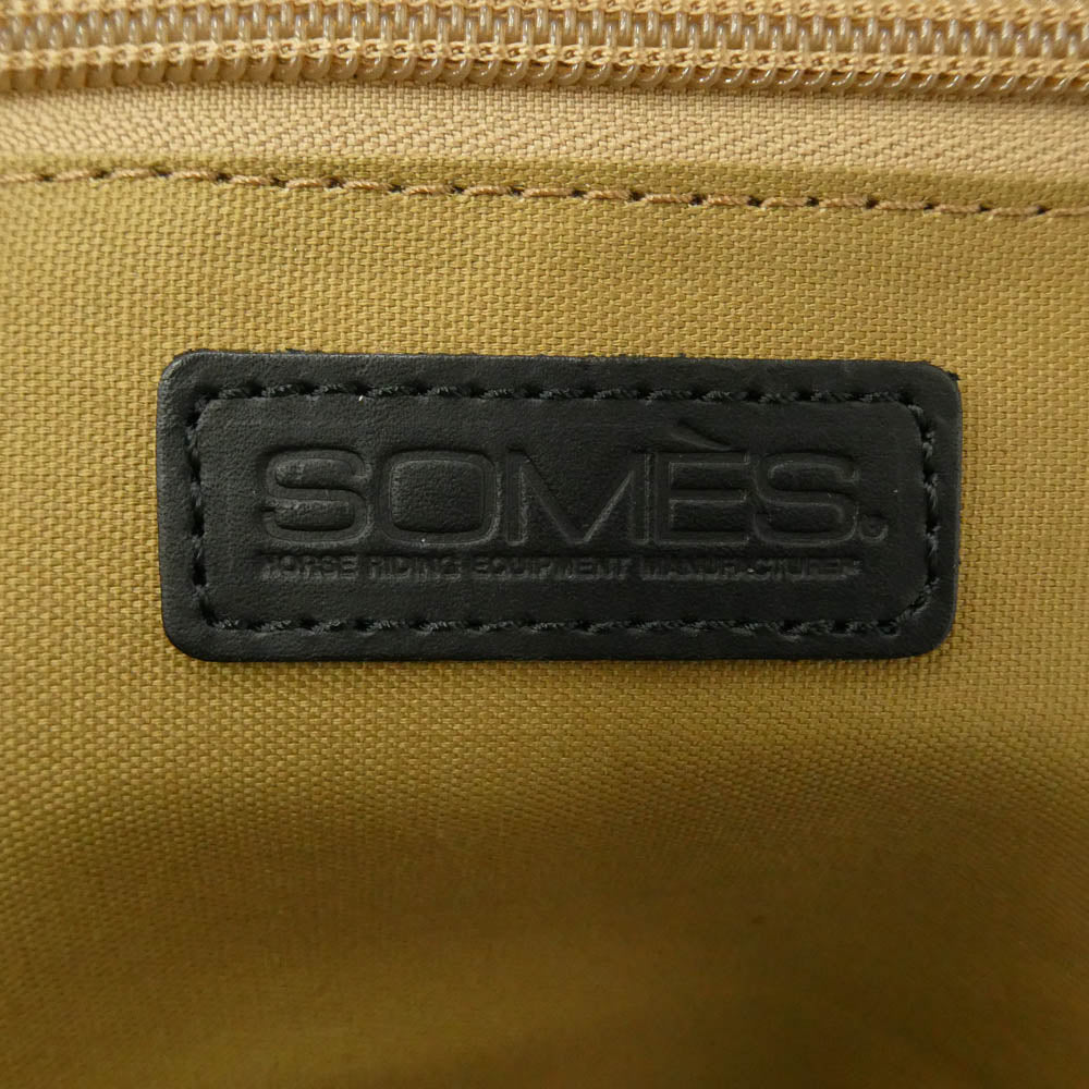 SOMES SADDLE ソメスサドル トロット ワンショルダー バッグ レザー ブラック系【美品】【中古】
