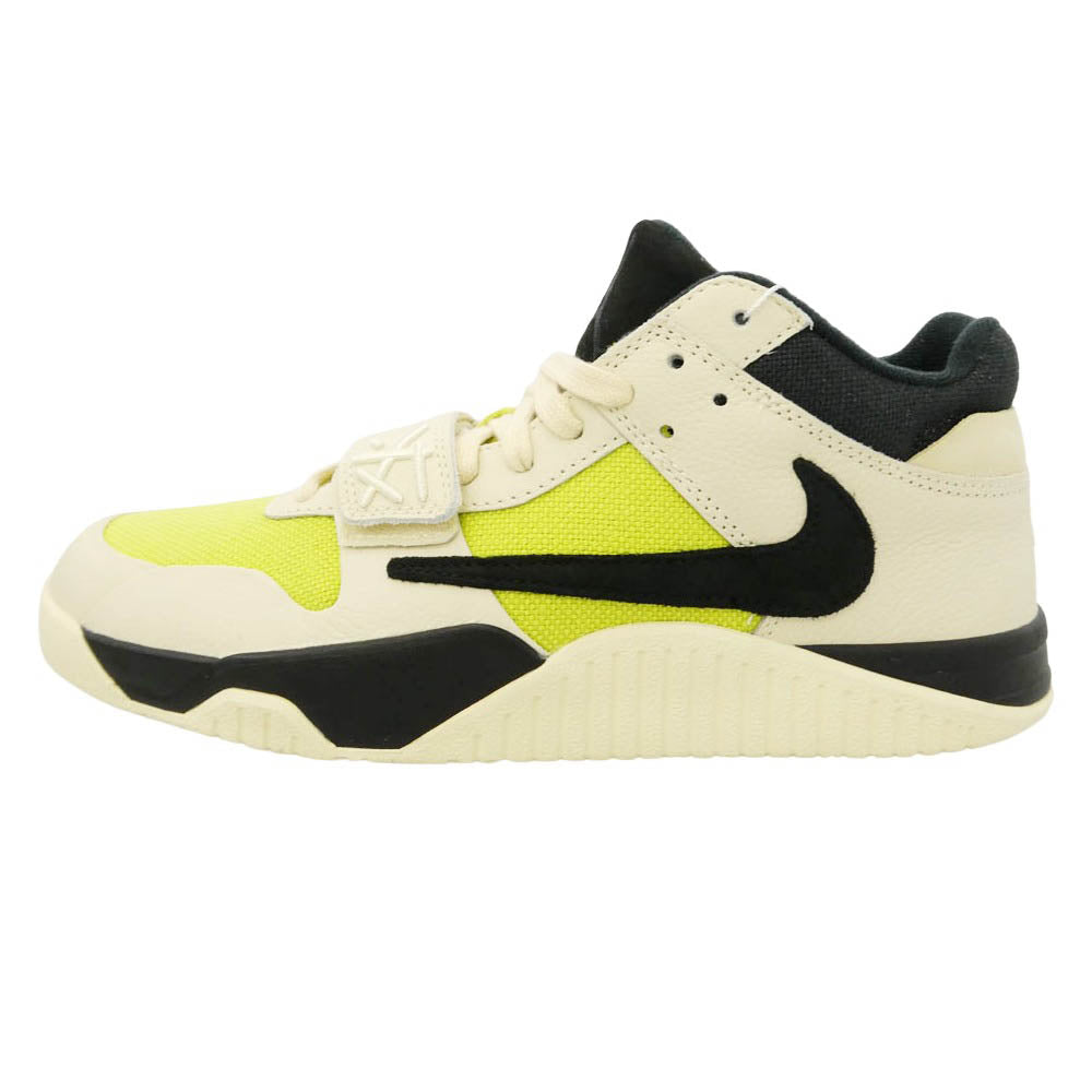 NIKE ナイキ FZ8117-102 【フェイクバスターズ鑑定済】 × Travis Scott トラヴィススコット Jordan Jumpman Jack TR CJ1 T-Rexx Bright Cactus ジョーダン ジャンプマンジャック ローカット スニーカー オフホワイト系 27cm【新古品】【未使用】【中古】
