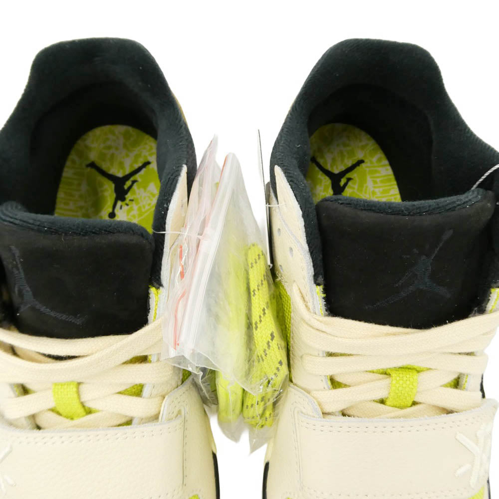 NIKE ナイキ FZ8117-102 【フェイクバスターズ鑑定済】 × Travis Scott トラヴィススコット Jordan Jumpman Jack TR CJ1 T-Rexx Bright Cactus ジョーダン ジャンプマンジャック ローカット スニーカー オフホワイト系 27cm【新古品】【未使用】【中古】