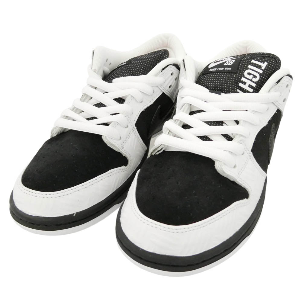 NIKE ナイキ TIGHTBOOTH タイトブース FD2629-100 × TIGHTBOOTH タイトブース SB Dunk Low Pro QS Black and White ダンク ロー プロ QS ローカット スニーカー ブラック系 ホワイト系 27cm【極上美品】【中古】