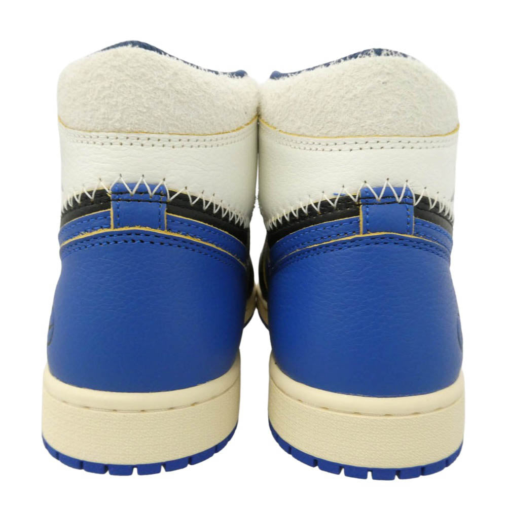 NIKE ナイキ FRAGMENT DESIGN フラグメントデザイン IO7847-001 【フェイクバスターズ鑑定済】 × fragment design フラグメントデザイン × UNION ユニオン Air Jordan 1 High OG AJ1 Sport Royal エアジョーダン1 ハイ OG ハイカット スニーカー ブルー系 27cm【極上美品】【中古】