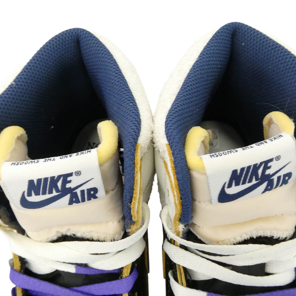 NIKE ナイキ FRAGMENT DESIGN フラグメントデザイン IO7847-001 【フェイクバスターズ鑑定済】 × fragment design フラグメントデザイン × UNION ユニオン Air Jordan 1 High OG AJ1 Sport Royal エアジョーダン1 ハイ OG ハイカット スニーカー ブルー系 27cm【極上美品】【中古】