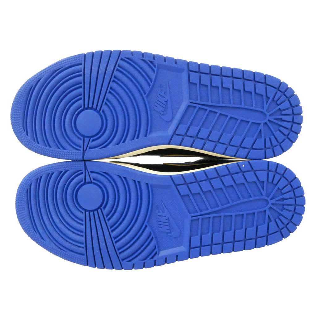 NIKE ナイキ FRAGMENT DESIGN フラグメントデザイン IO7847-001 【フェイクバスターズ鑑定済】 × fragment design フラグメントデザイン × UNION ユニオン Air Jordan 1 High OG AJ1 Sport Royal エアジョーダン1 ハイ OG ハイカット スニーカー ブルー系 27cm【極上美品】【中古】