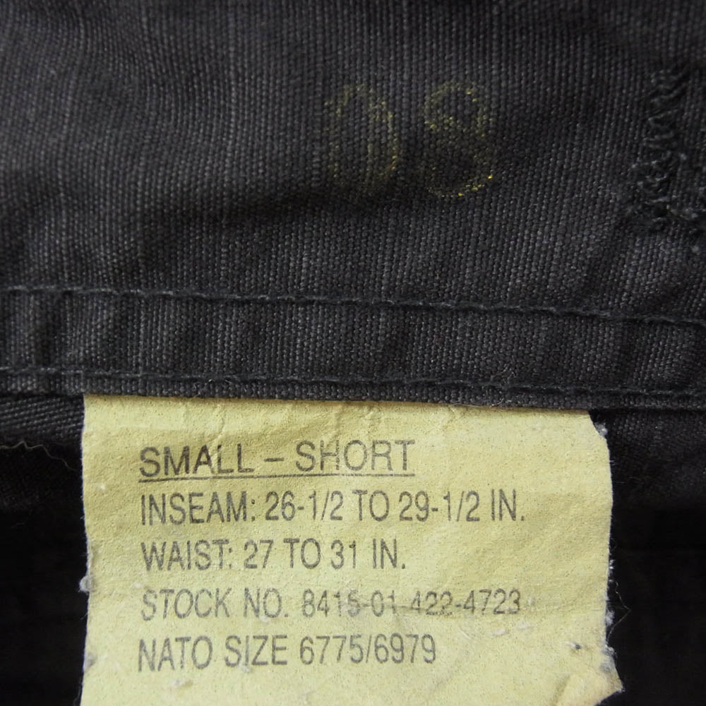 米軍 SP0100-97-D-CB10 90s BDU PANTS ミリタリー カーゴ パンツ ブラック系 S【中古】