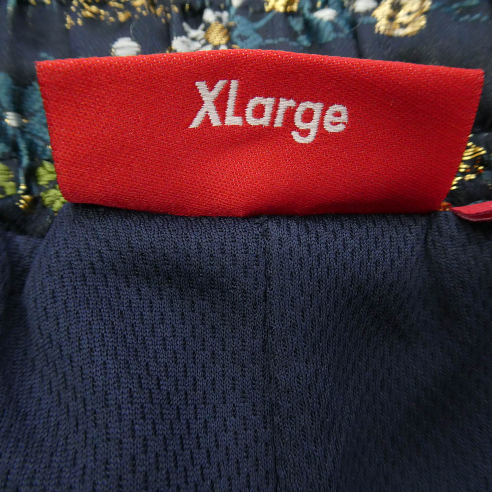 Supreme シュプリーム 26SS FLORAL JACQUARD SHORT フローラル ジャガード ショーツ 花柄 ロゴ刺繍 ハーフパンツ ネイビー系 XL【中古】