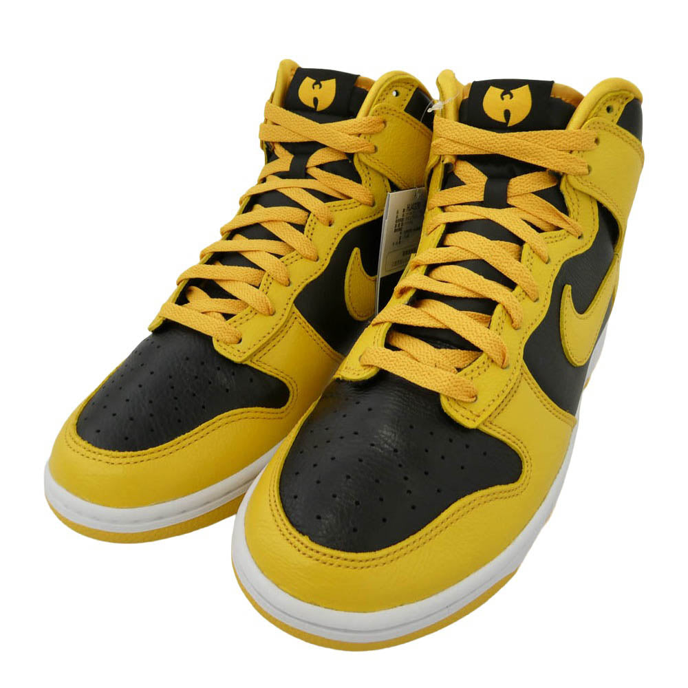 NIKE ナイキ HJ4320-001 × Wu-Tang Clan ウータンクラン Dunk High Retro PRM Black and Pollen ダンクハイ スニーカー イエロー系 ブラック系 27cm【極上美品】【中古】
