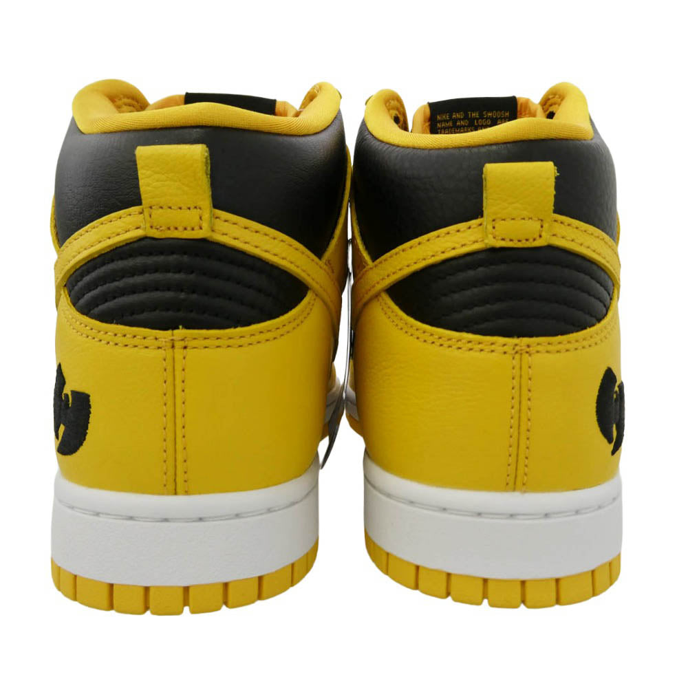 NIKE ナイキ HJ4320-001 × Wu-Tang Clan ウータンクラン Dunk High Retro PRM Black and Pollen ダンクハイ スニーカー イエロー系 ブラック系 27cm【極上美品】【中古】