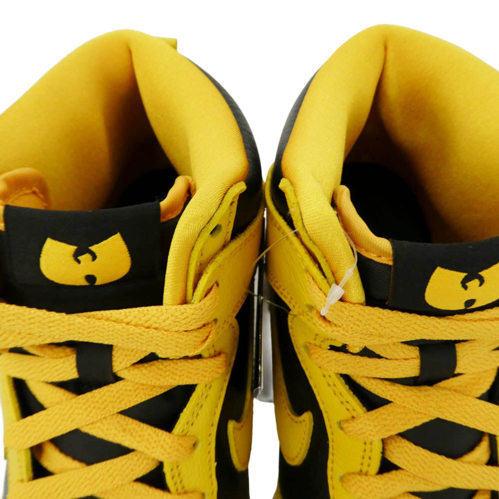 NIKE ナイキ HJ4320-001 × Wu-Tang Clan ウータンクラン Dunk High Retro PRM Black and Pollen ダンクハイ スニーカー イエロー系 ブラック系 27cm【極上美品】【中古】
