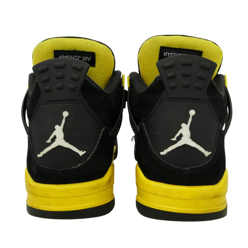 NIKE ナイキ DH6927-017 Air Jordan 4 Retro Thunder AJ4 エアジョーダン サンダー スニーカー ブラック系 イエロー系 27.5cm【中古】